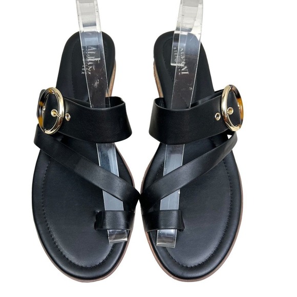 Alfani Step N Flex Maudd Sandal Wedge Slide Toe Loop Adjustable Buckle Women 11M - Picture 5 of 8